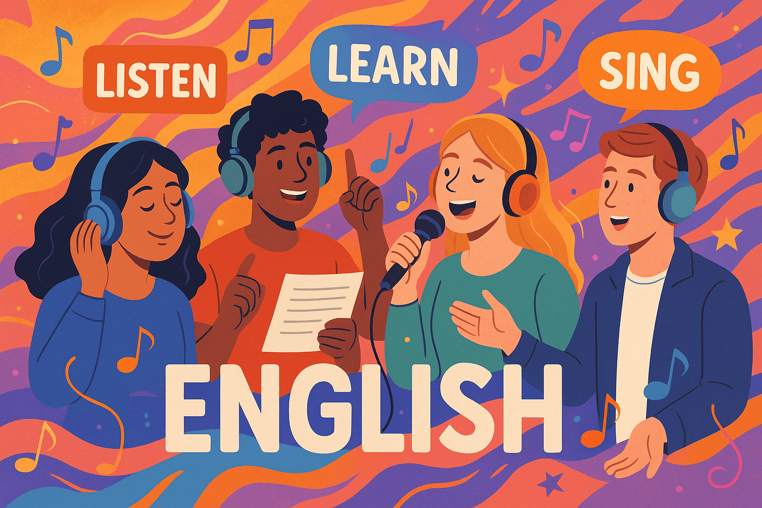No momento você está vendo Aprendendo Inglês com Música: 5 Benefícios que Vão Fazer Você Dar o Play Agora!